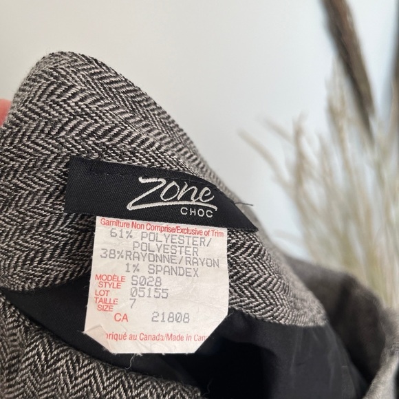 Vintage Zone Choc Classic Gray knitted Women's Skirt size 7 - Picture 5 of 5